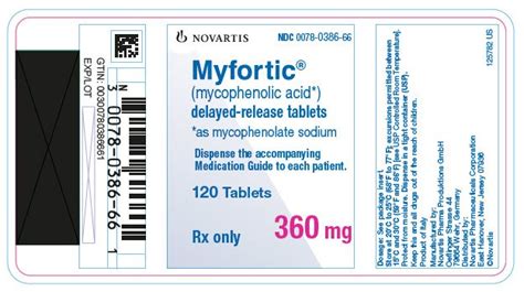 Myfortic: Package Insert / Prescribing Information