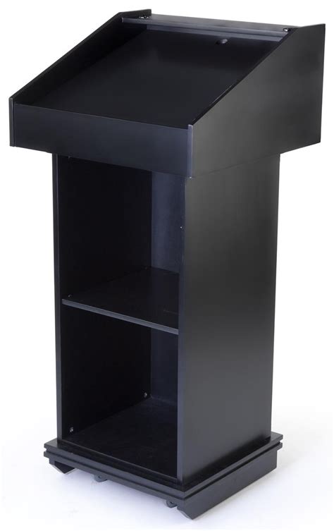 Podium with Wheels, Convertible Design for Floor or Tabletop - Matte ...