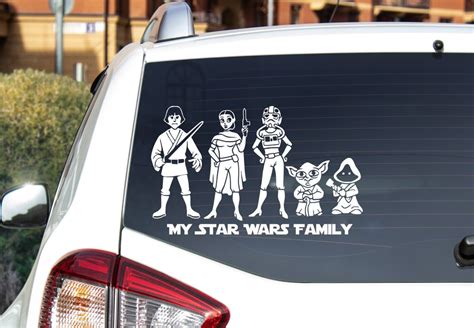 Star Wars Stick Figure Family Vinyl Decals Car and Vehicle - Etsy