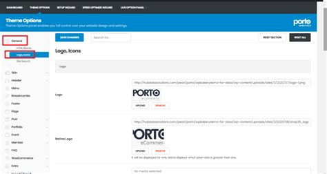 Where can I change the logos? - Porto Documentation