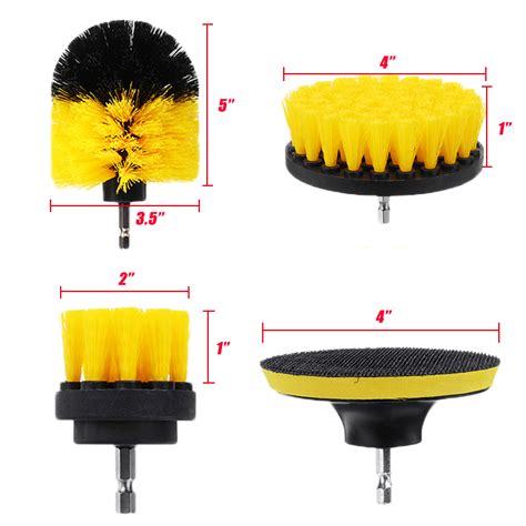 Power Scrubber Drill Brush Set Cleaner Spin Tub Shower Tile Grout Wall ...