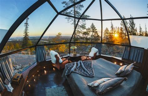 In the glass igloos, you can fall asleep under the northern lights and ...