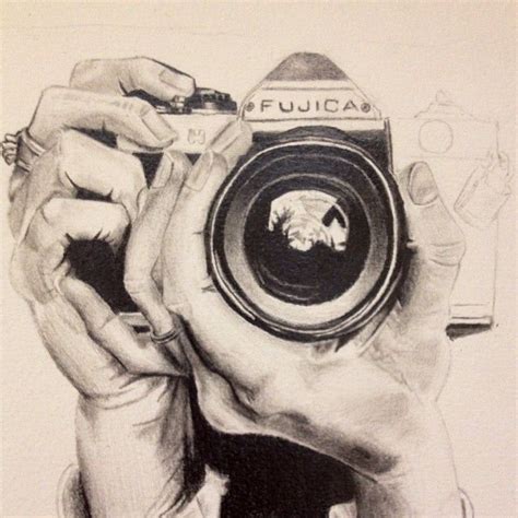 Drawn camera pencil drawing #7 | Camera drawing, Camera drawing ...