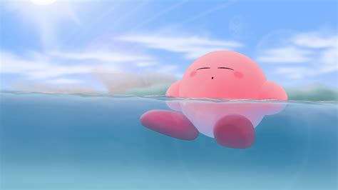 SLEEPY SEA - A nappy Kirby, Cute as a desktop background : r/Kirby