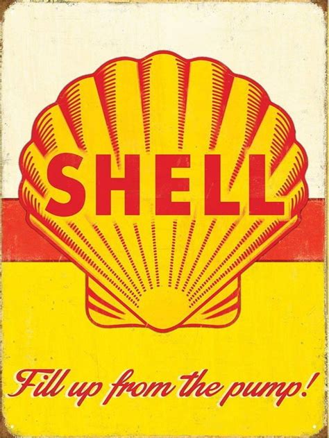 Shell Motor Oil Vintage Metal Sign Garage:Man-Cave:Home Decor: Ideal ...