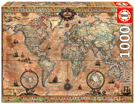 Toys & Games Toys World Map 1000 Pieces Puzzles World Map Jigsaw ...