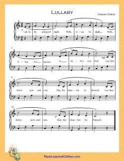 Lullaby and Goodnight (Brahm's Lullaby) - lyrics, videos & free sheet ...