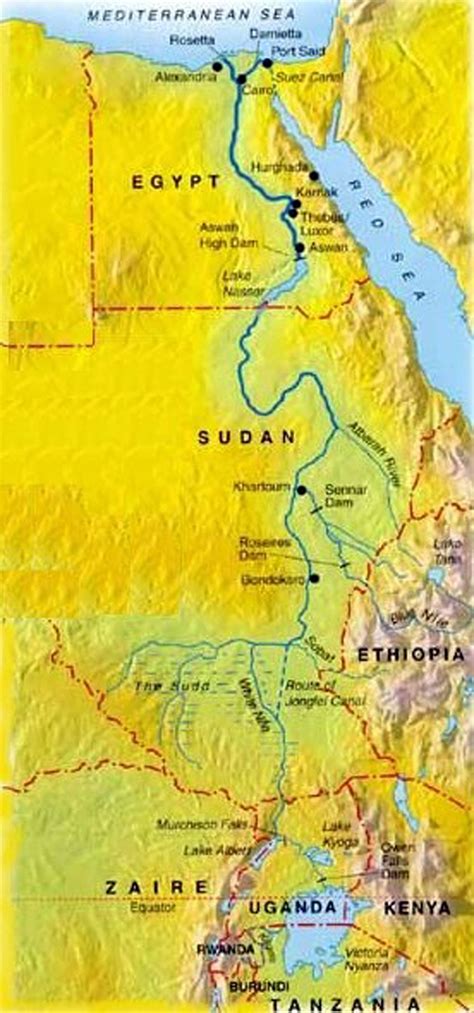 Sudan Nile River Map