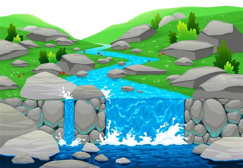 clip art waterfall - Clip Art Library