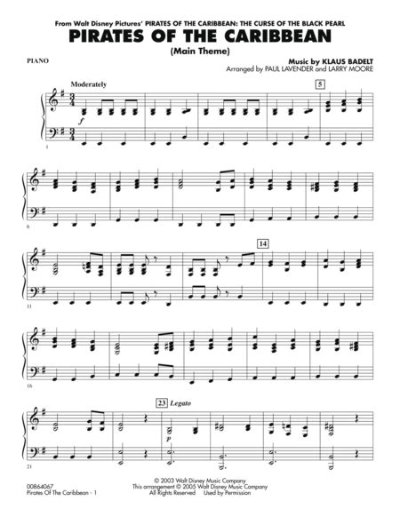 Pirates Of The Caribbean (Main Theme) - Piano | Piano sheet music free ...