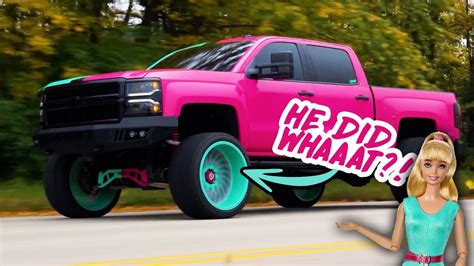 Did I Go Too Far? | Pink and Teal Wrapped Silverado - YouTube