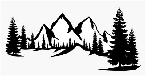 Mountain Silhouette Divider - Illustration, HD Png Download - kindpng