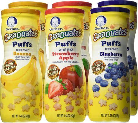 Galleon - Gerber Graduates Puffs Cereal Snack, Assorted Flavors, 1.48 ...