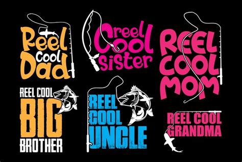 Premium Vector | Reel cool dad fishing t shirt design bundle fishing t ...