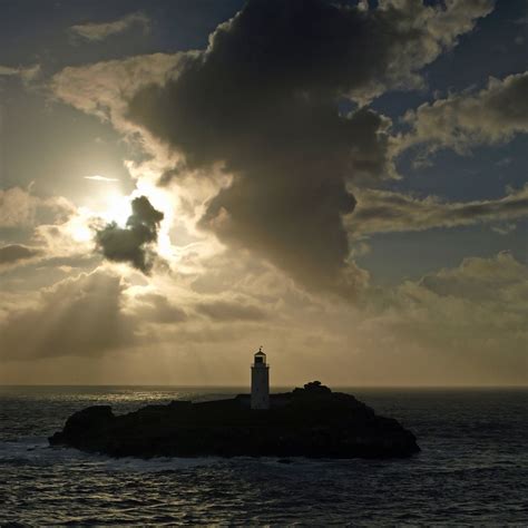 Godrevy Lighthouse - Sunset (Square) | Beautiful lighthouse, Sunset ...