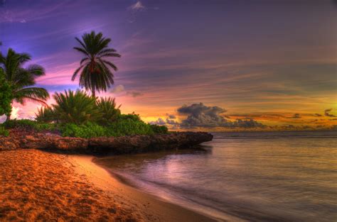 Beach Sunset HD Wallpaper - WallpaperSafari