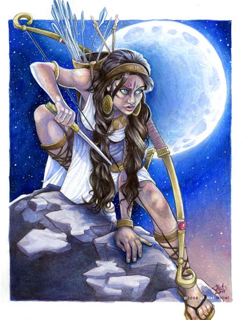 Hunter Of Artemis, Apollo And Artemis, Moon Artwork, Sale Artwork ...