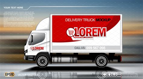 Vector modern truck mockup | Trucks, Modern, Vector