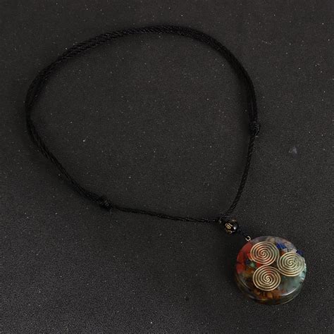 Charming Orgone Pendant Tumbled Stone Necklace - Orgone Pyramids