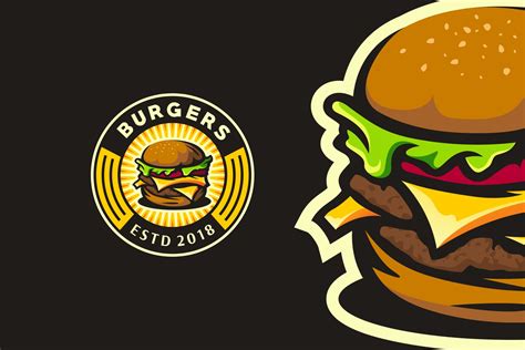 Burger Logo | Branding & Logo Templates ~ Creative Market