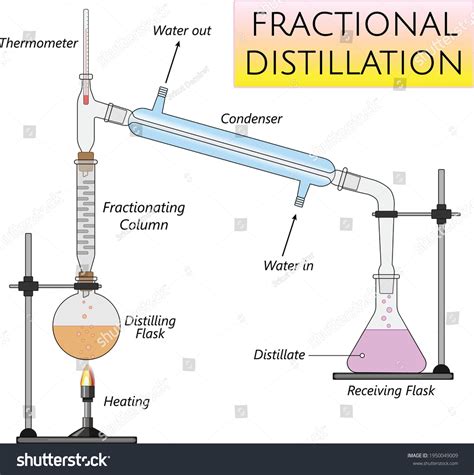 Fractional Distillation Laboratory Set Separation Homogeneous Stock ...