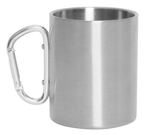 Insulated Stainless Steel Camping Mug With Carabiner Handle – 15 oz