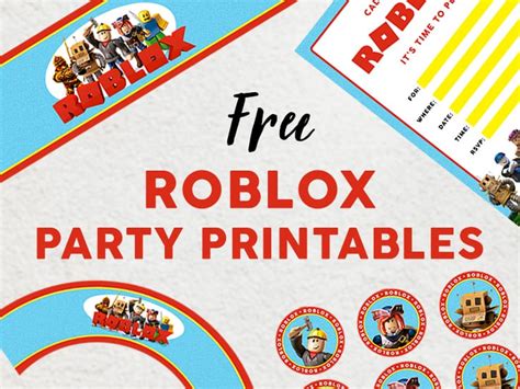 Free Roblox Party Printables - Party with Unicorns