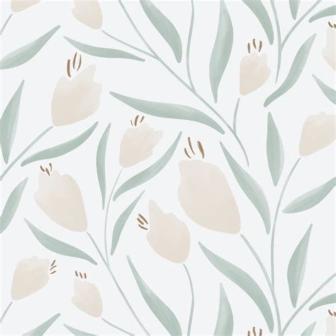 Watercolor Tulips Peel And Stick Removable Wallpaper | Love vs. Design