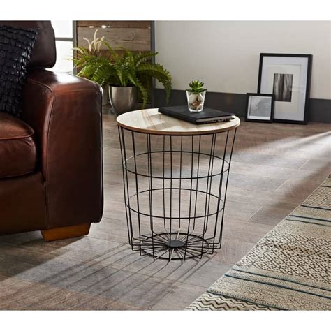 Tromso Basket Side Table | Living Room Furniture - B&M