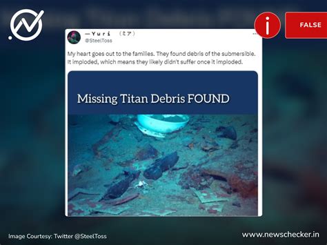 Fact Check: Viral Photo Claiming To Show Debris Of The Submersible ...