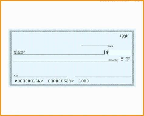 Fake Downloadable Printable Fillable Blank Check Template