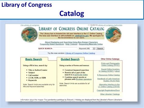 Library of Congress U/S Cataloging