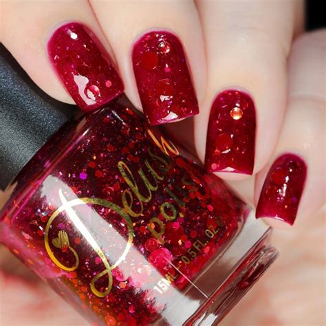 That's My Jam | Red nails glitter, Jelly nails, Pretty nail polish colors