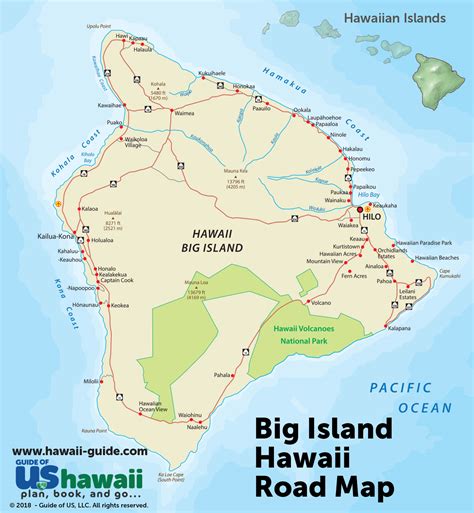 Printable Big Island Road Map - Printable Word Searches