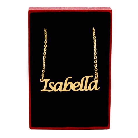 ISABELLA Gold Name Necklace Personalized Jewellery Free | Etsy