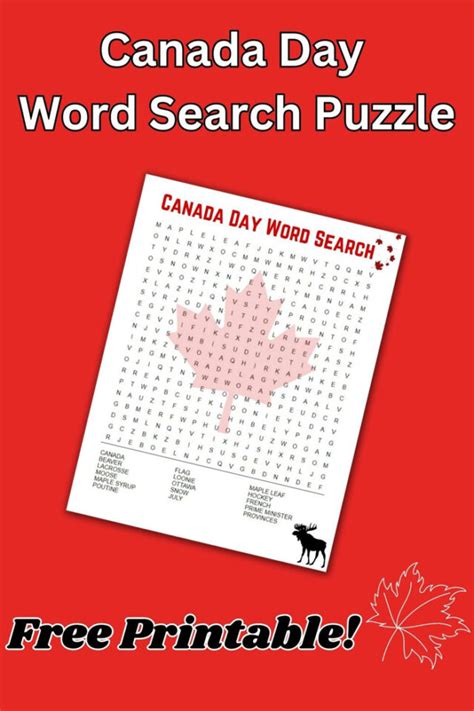 Canada Day Word Search Puzzle – Mom vs the Boys