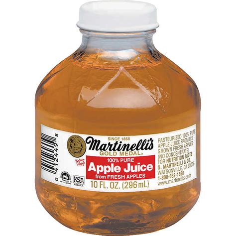 APPLEJUICE- Gold Medal Martinelli's plastic bottles 24/10 oz - LA Food ...