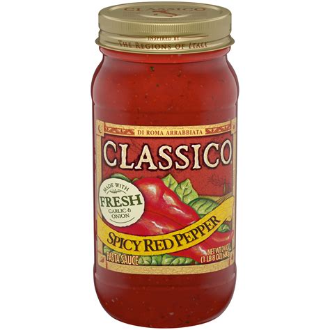 Classico Spicy Red Pepper Pasta Sauce, 24 oz Jar - Walmart.com ...