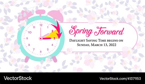 Web banner reminder with daylight saving time Vector Image