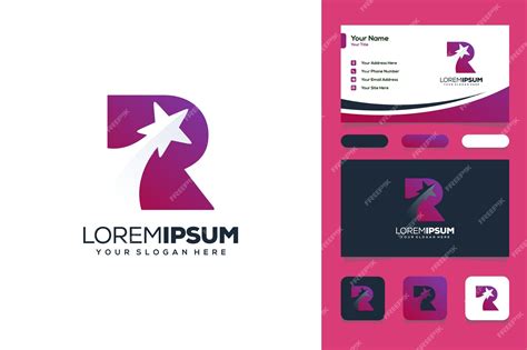 Premium Vector | Colorful r star logo design