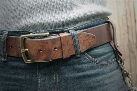 The Mountain Belt. 1.75" Thick Heavy Harness Leather & Brass | Leather ...