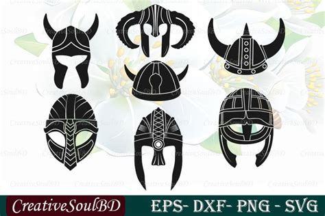 Viking Helmet SVG Bundle, Helmet Svg, Helmet With (2383738)