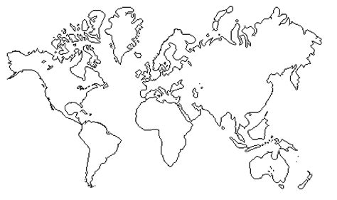 World Map Vector Line Art Best Outline Easy To Draw Fresh With How A ...