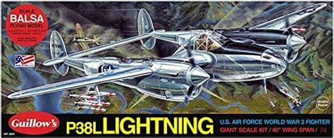 Guillow's Lockheed P-38 Lightning Model Kit - Scale Model Kits Online Store