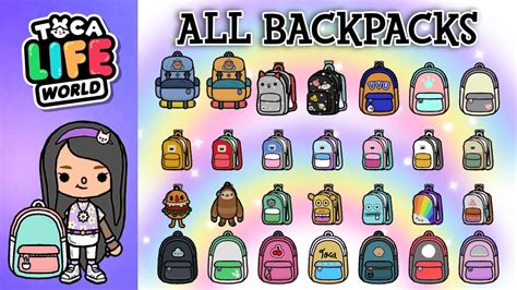 ALL SECRET BACKPACKS / BAGS in TOCA LIFE WORLD | TOCA BOCA | NecoLawPie ...