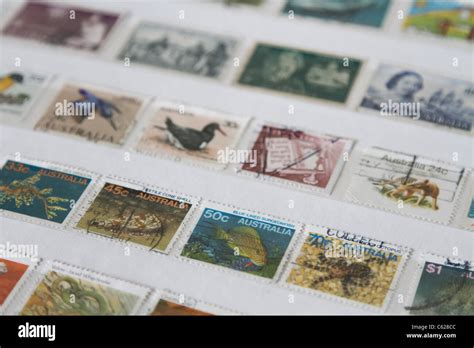 Australian stamps collection Stock Photo - Alamy