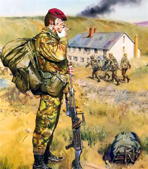 British soldiers, Falklands War | Military artwork, Military art ...