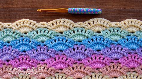 How to Crochet Large Shell Stitch Pattern for a Blanket Scarf and More ...