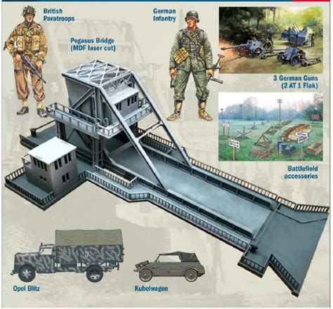 Pegasus Bridge Airborne Assault Battle Diorama Set 1/72 Italeri