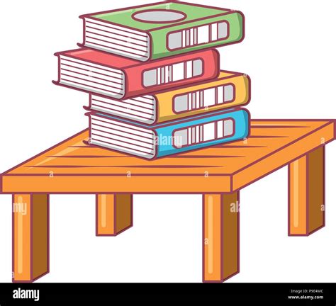 table with books icon over white background, vector illustration Stock ...